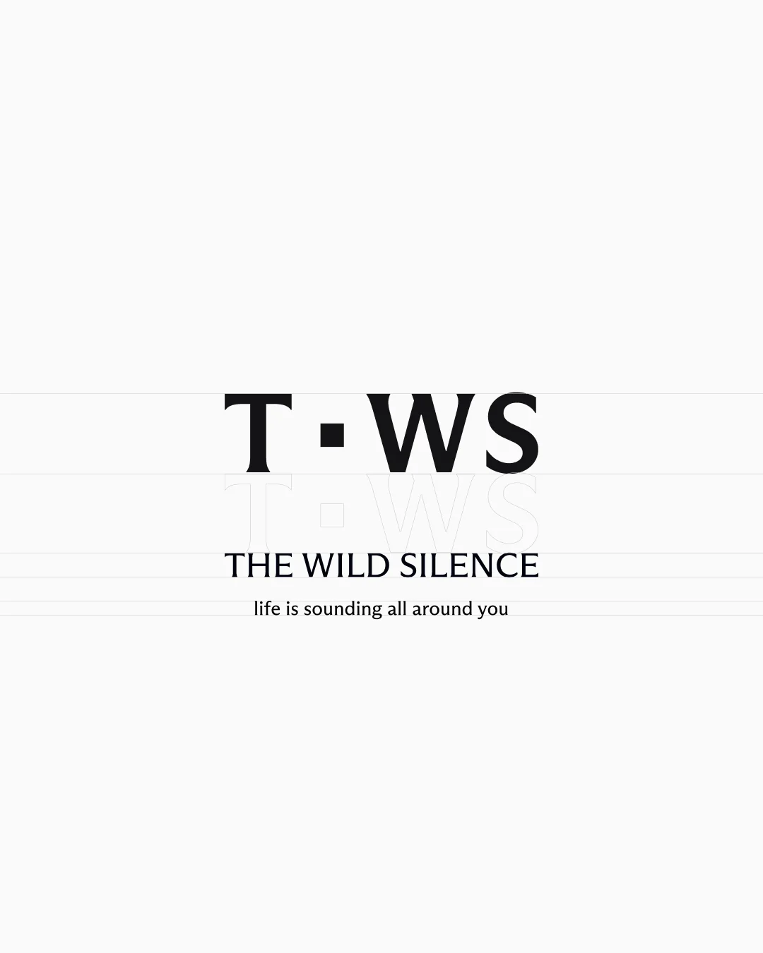 The Wild Silence T·WS wordmark in black on white.