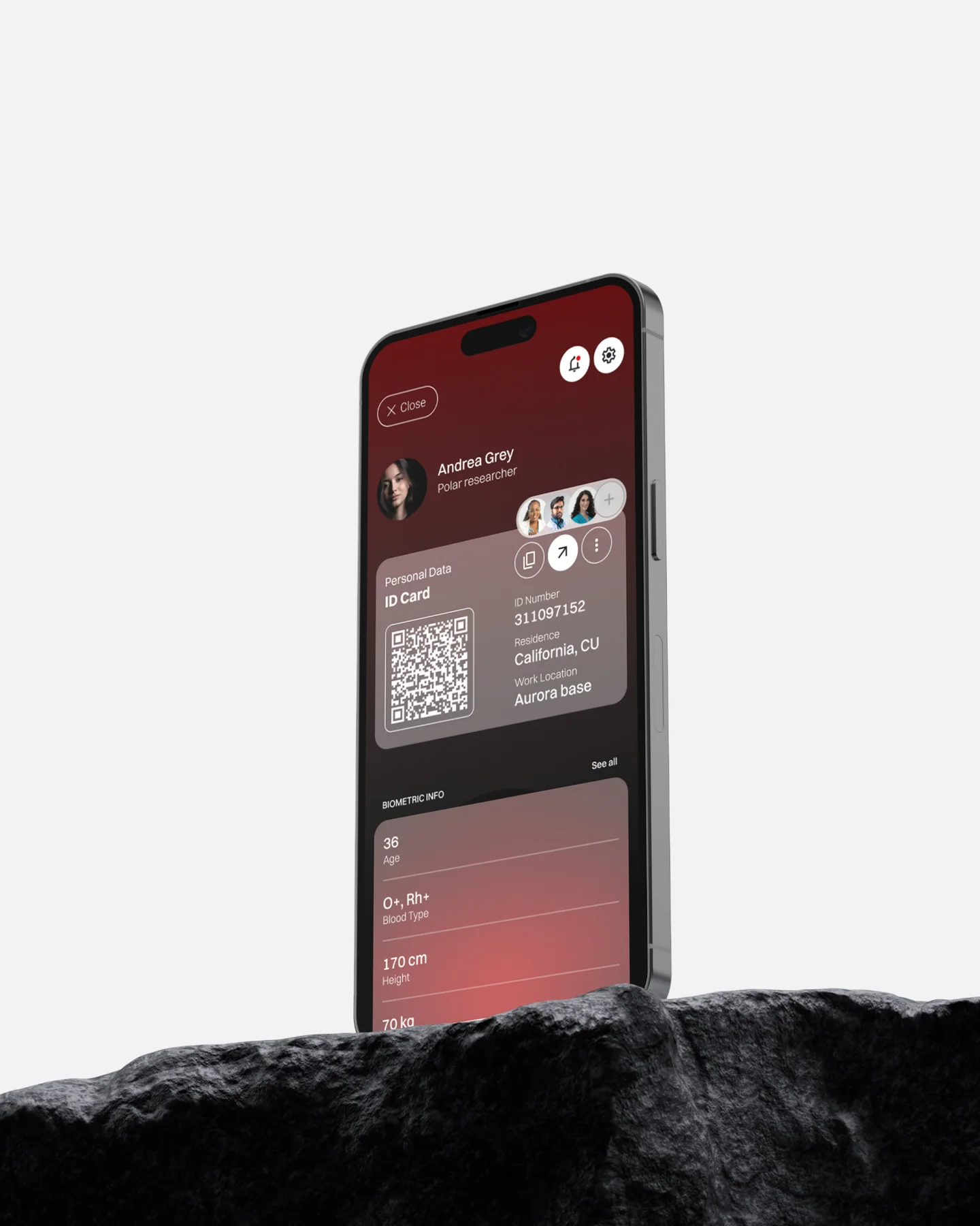 Healthtech assistant input with Deepsearch and Think options.
