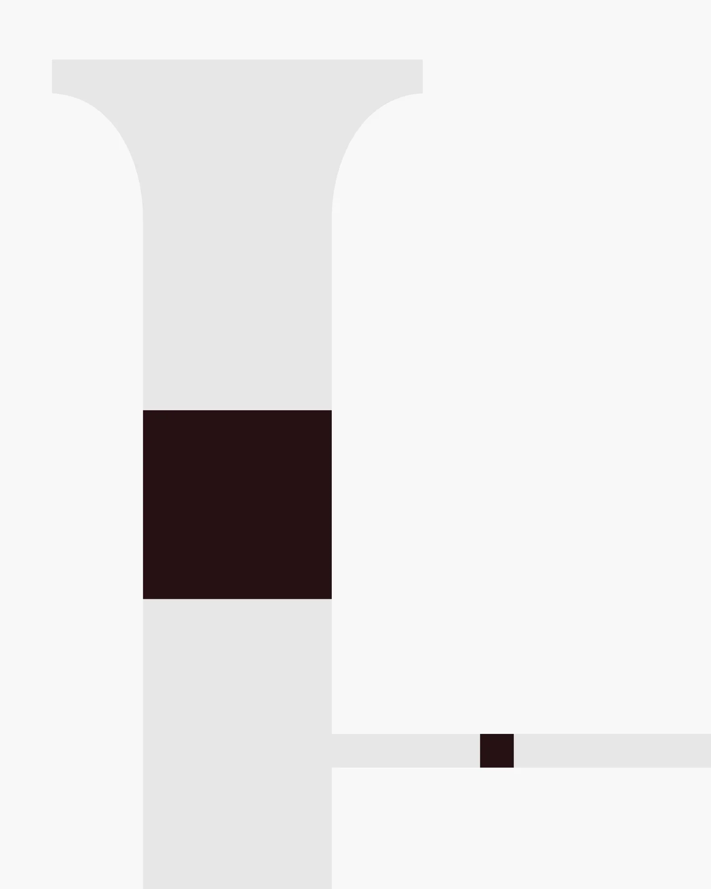 Letterform proportions illustrated with rectangular measurement blocks.