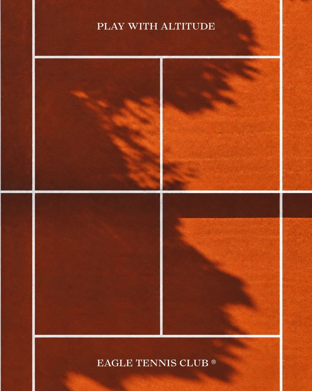 Eagle editorial layout combining tennis imagery, landscapes and club announcements.