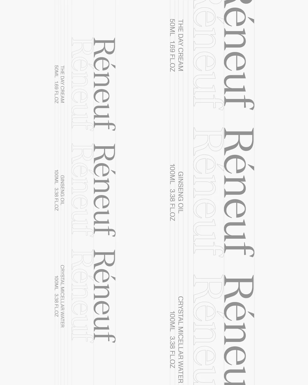 Réneuf wordmarks and Microbiome Intelligence text arranged vertically.
