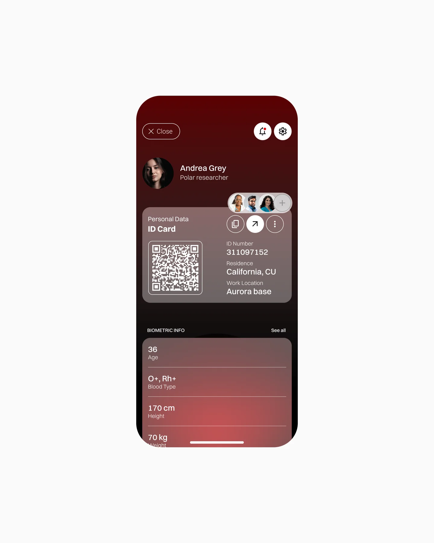 Healthtech monthly calendar with appointment dates marked in red.